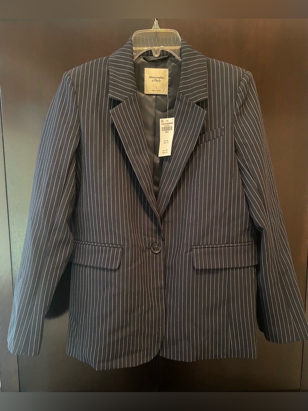 Abercrombie & Fitch Navy Pinstripe Women's Blazer - NWT